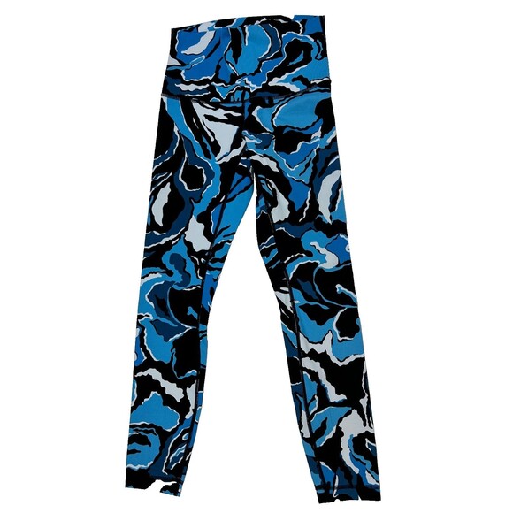 Lululemon Wunder Under High Rise Yoga Pants Leggings Beach Blanket Blue Ice sz 6 - Picture 3 of 10